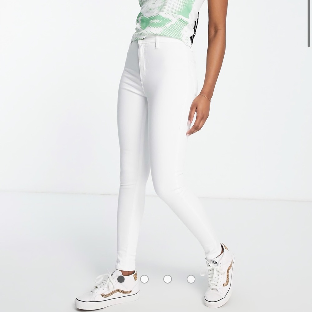 Topshop High Rise Joni Jeans White